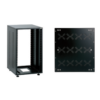 rack cabinet, 8U, RAL9005, D:545mm with rear panel