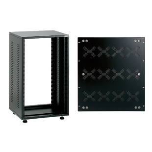 rack cabinet, 26U, RAL9005, D:445mm with rear panel