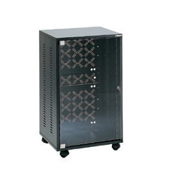 rack cabinet, 26U, RAL9005, D:545mm with front door and rear panel