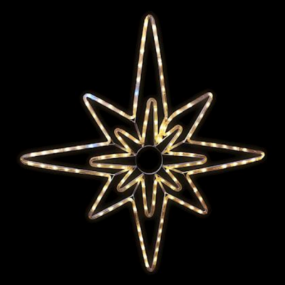 VEGA - Motif étoile - 90cm|230V Blanc chaud pétillant