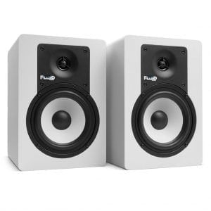 Fluid Audio F4 30-Watt Studio Monitors, white, pair