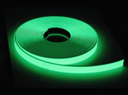 (6) Vinyl photoluminescent 25mm x 25m (Glow in the dark tape)