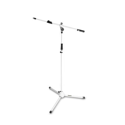 Microphone Stand with Folding Tripod Base and 2-Point Adjustment Telescoping Boo