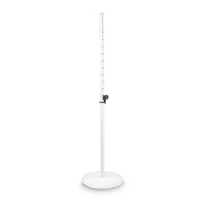 Loudspeaker Stand with Base and Cast Iron Weight Plate, white