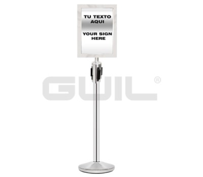 STAINLESS STEEL A4 SIGN HOLDER ADAPTOR (PORTRAIT) EXTERNAL DIMENSIONS: 247 x 330