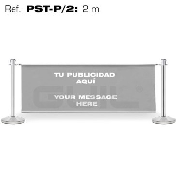KIT TO HANG  PUBLICITY BANNERS ON PST-41 BARRIER POSTS (Includes 2 chromed sprin