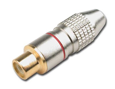 RCA920/RO - Female RCA connector  for pro cable  - Red