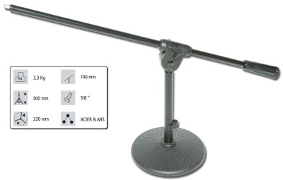 TMIC-20 - Table top mic stand with a heavy table table base