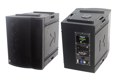 1000W + 250W Amplified Cabinet  Black - 12"- 4x4"-1" - DSP - HORTUS - EVO12