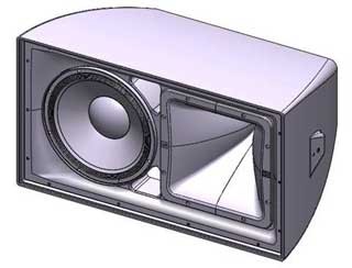 High Power 2-Way All Weather Loudspeaker with 1 x 12" LF & Rotatable Horn, WHITE