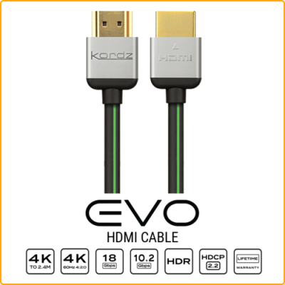 3 m   EVO High Speed with Ethernet HDMI cable? All lengths support 4K/UHD? 18Gbp
