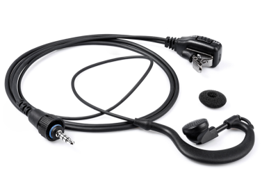 two wire headset with microphone and C-Style swivel Earphone