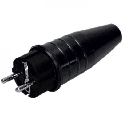 (150)Keraf rubberstekker 2+A KE-521 Male plug base + hood complete
