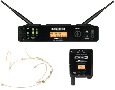 Digital wireless headset microphone system, colour: tan, EQ-filter modeling EOL
