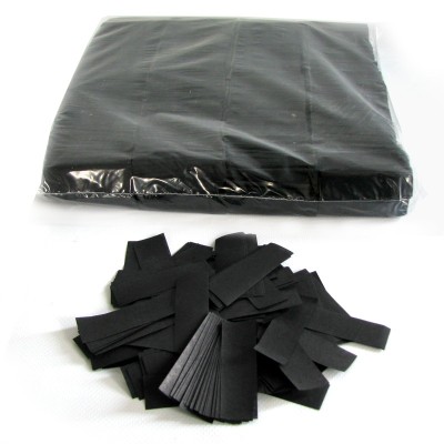 (10) Slowfall Confetti Rectangle 55x17mm Black 1kg