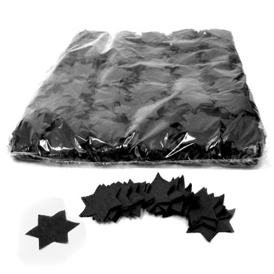 (10) Slowfall Confetti Stars Ø55mm Black 1 kg