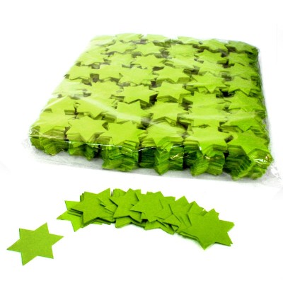 (10) Slowfall Confetti Stars Ø55mm L,Green 1 kg