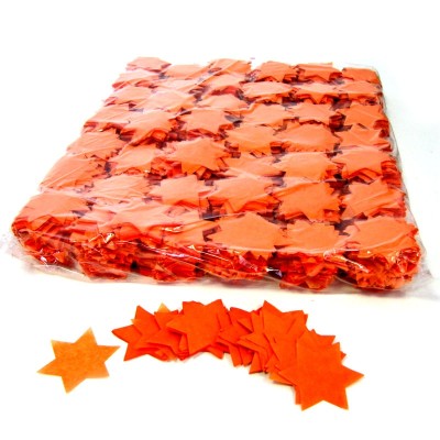 (10) Slowfall Confetti Stars Ø55mm Orange 1 kg