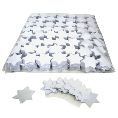 (10) Slowfall Confetti Stars Ø55mm white 1 kg