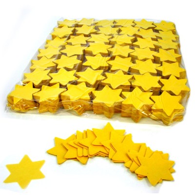 (10) Slowfall Confetti Stars Ø55mm Yellow 1 kg