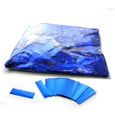 (10) Metallic Confetti Rectangles 55x17mm Blue 1kg