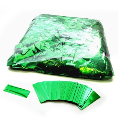 (10) Metallic Confetti Rectangle 55x17mm Green 1kg