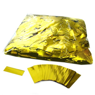 (10) Metallic Confetti Rectangles 55x17mm Gold 1kg
