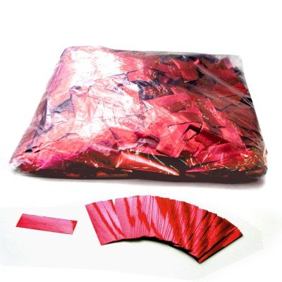 (10) Metallic Confetti Rectangles 55x17mm Red 1kg