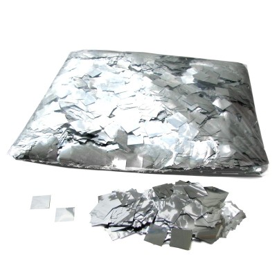 (10) Metallic confetti squares 17x17mm-Silver 1kg