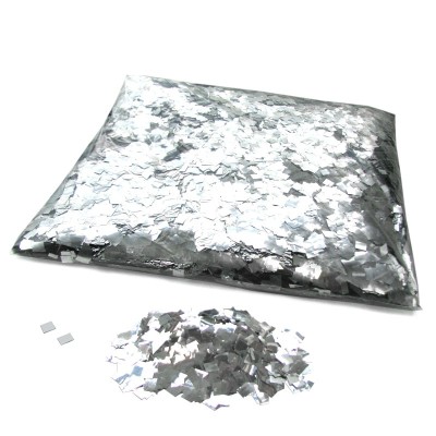(10) Metallic confetti raindrops 6x6mm Silver 1kg