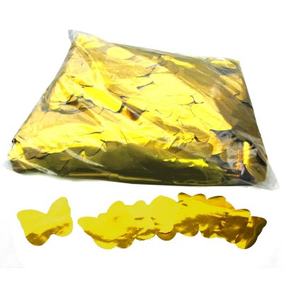 (10)Metallic confetti butterflies Ø55mm Gold 1kg