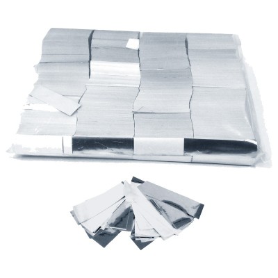 (10) Slowfall Confetti 55x17mm - White/Silver Paper/Metallic 1kg