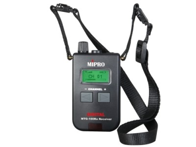 Mipro MTG-100RA - Digital Portable Mini Receiver, 16 chan, UHF, 2 AA batteries
