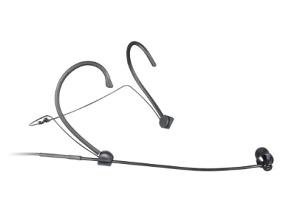 10mm uni-directional headworn microphone with 3,5mm screw-lock plug