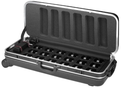 Transport case with intelligent PWM quick-charge function, for the transmitters
