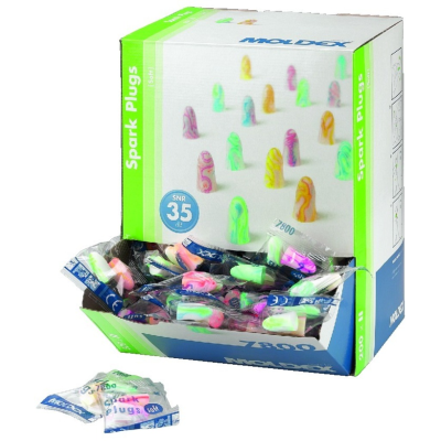 Sparkplug: Dispenser with 200 pairs of coloured ear plugs