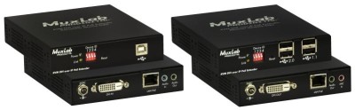 Kit d'extension KVM DVI/USB2.0 over IP PoE
