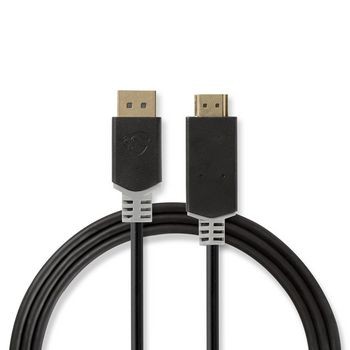 Nedis DisplayPort-Kabel | DisplayPort Male | HDMI  Output | 4K@60Hz | Verguld