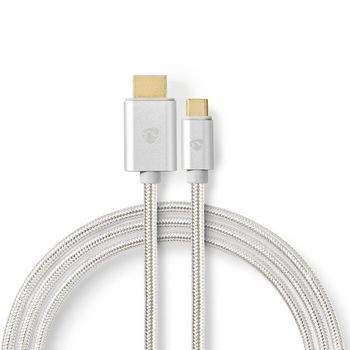 USB -C-Kabel | USB -C Male  -  HDMI Male | 2,0 m | Aluminium