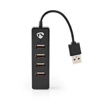 Nedis USB-Hub | 4-Poorts | USB 2.0 | USB Gevoed | 4x USB