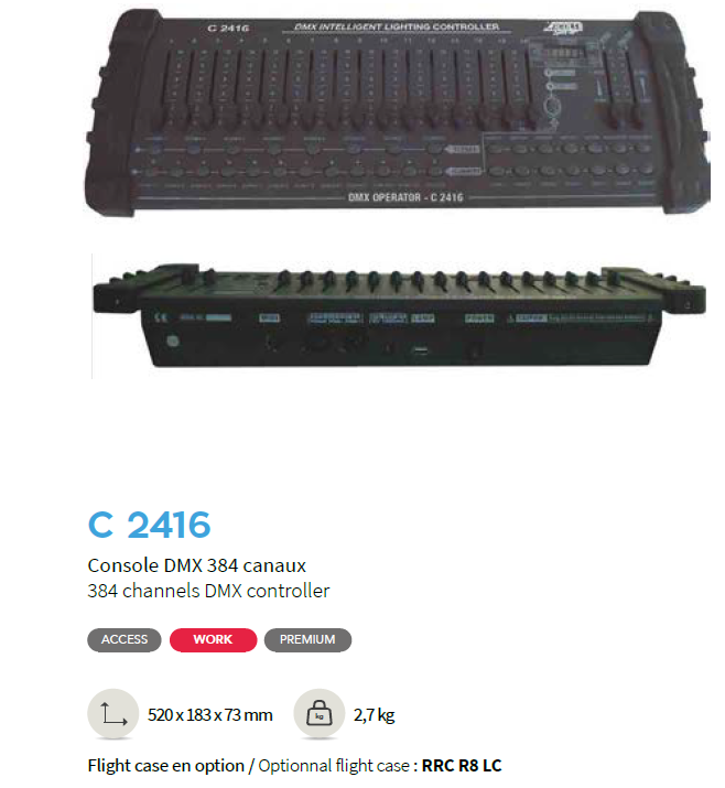C2416 Nicols Console DMX 384 canaux