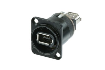 Firewire 6 with IEEE 1394 6 pole receptacles on both ends, black D-housing