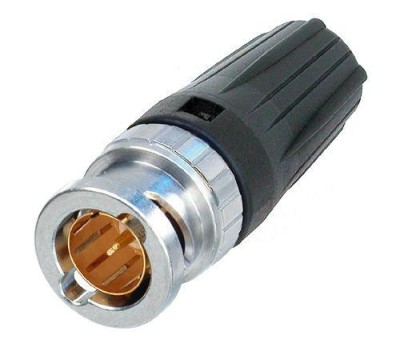 The rearTWIST HD Tiny BNC cable connector is optimized for small cable diameters