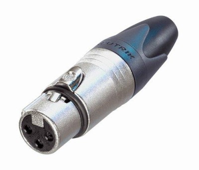 Neutrik NC3FXX - 3 pole female cable connector with Nickel housing and silver contacts