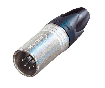 Neutrik NC5MXX - 5 pole male cable connector with Nickel housing and silver contacts.