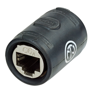 CAT6A ethercon - the CAT6A feedthrough coupler for cable extensions.
