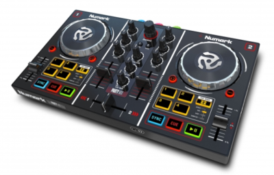 Numark PARTY MIX: 2 channel DJ controller with disco lighting