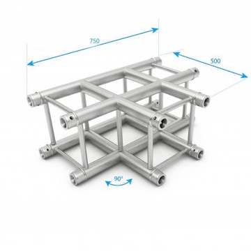 SQUARE NX34 3-WAY CORNER T-JOINT