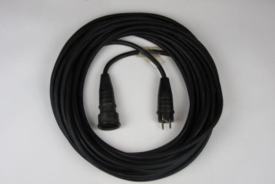Premade power cable  Rubber 3*1,5mmý keraf m/f 0,5 meter