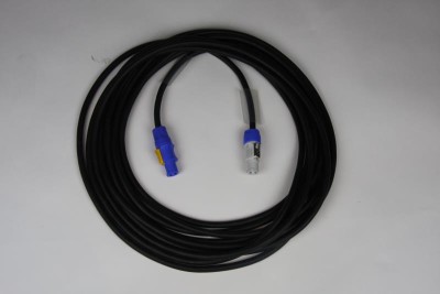 Premade power cable  Rubber 3*1,5mmý Powercon blue to powercon grey 0,5 meter